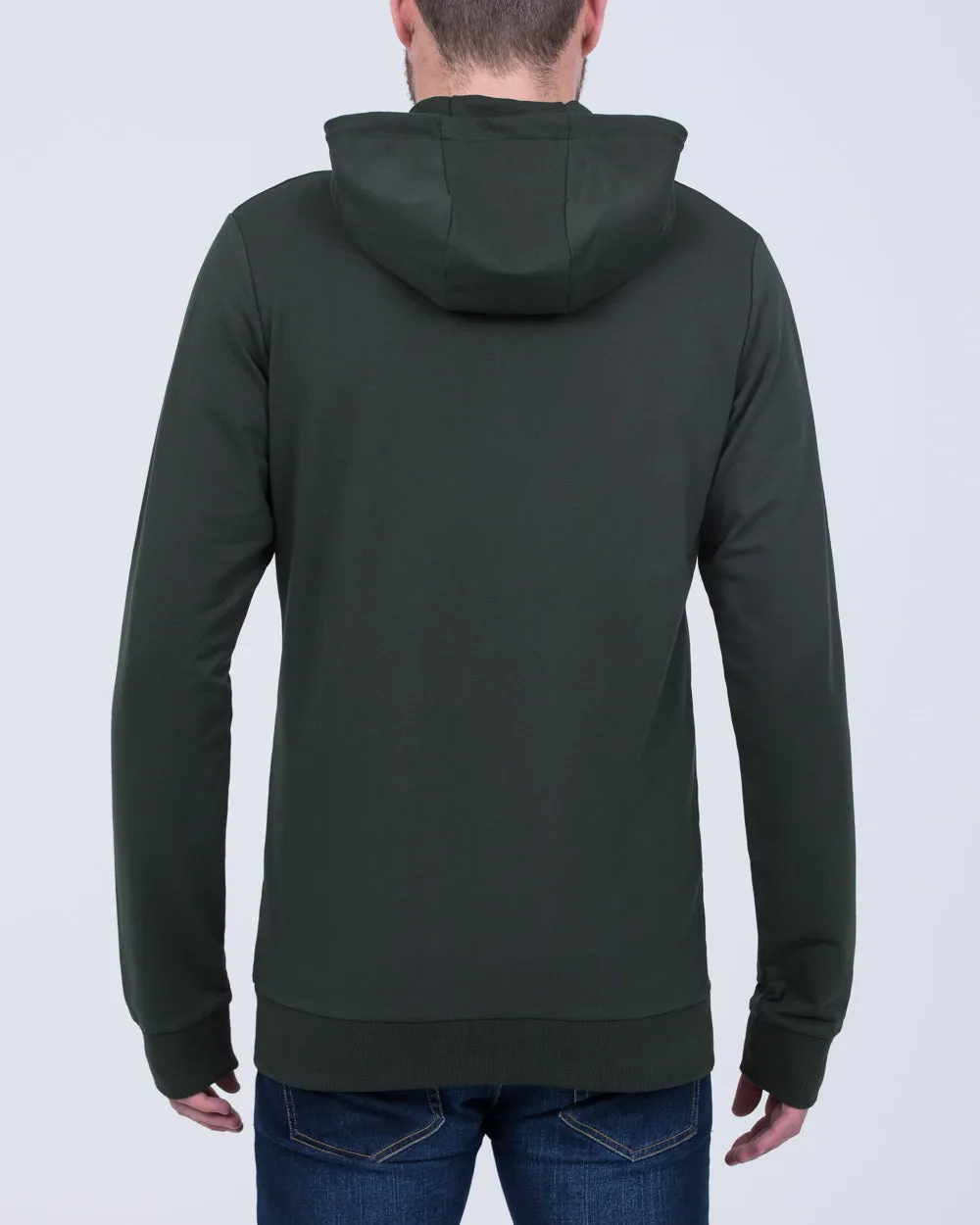 2t Zip Up Tall Declan Hoodie (dark olive)