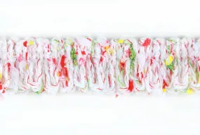 7/8" White & Citrus Fringed Trim