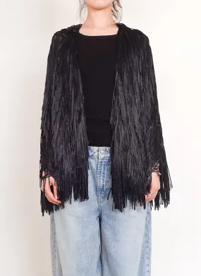 Black fringed jacket RRP £1.7k