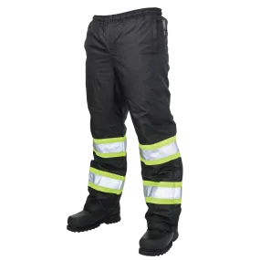 Black Pull-On Poly Oxford Insulated Safety Pant by Tough Duck - Style S614