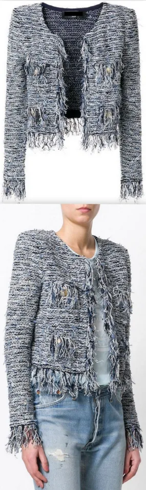 Boucl̩ Fringed Tweed Jacket