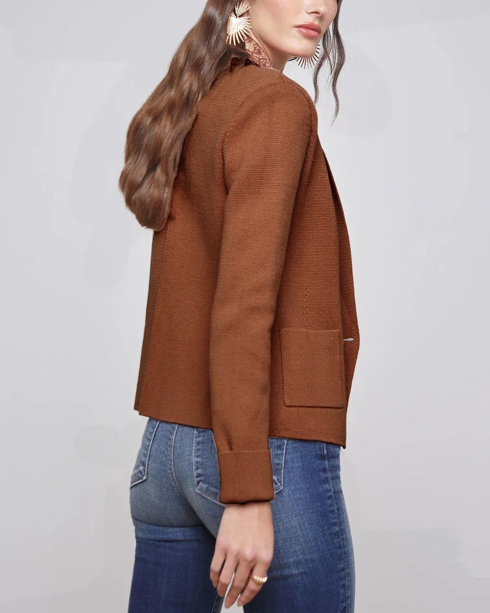 Chocolate Knit Sofia Blazer