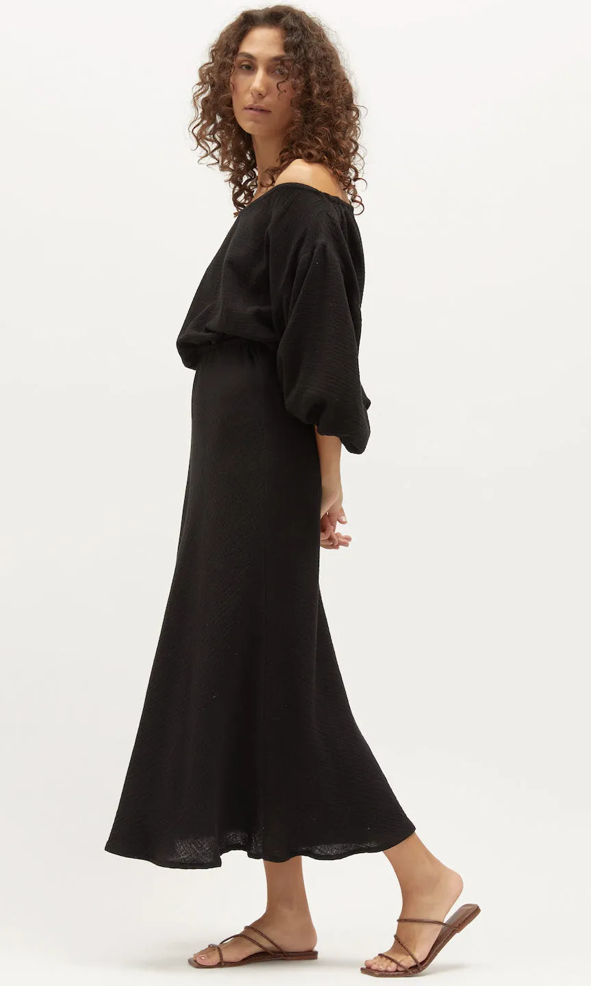 Dominique Louie Dress - Black Muslin