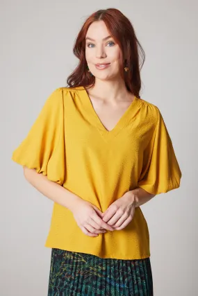 Dot Pattern Blouse - Yellow