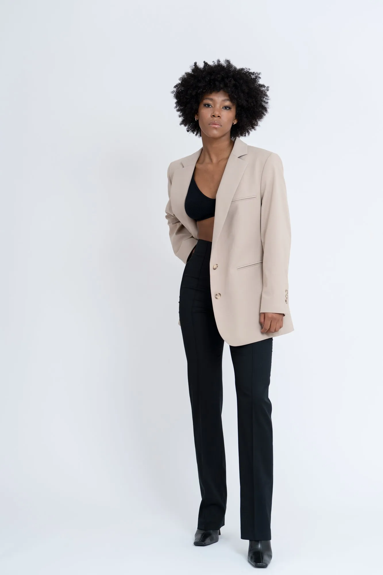 Enzo Tailored Blazer Greige