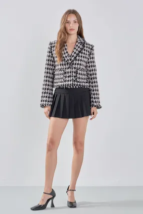 Fringed Tweed Blazer