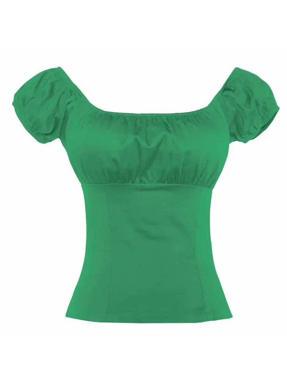 Green Peasant Style Top [IN STOCK]