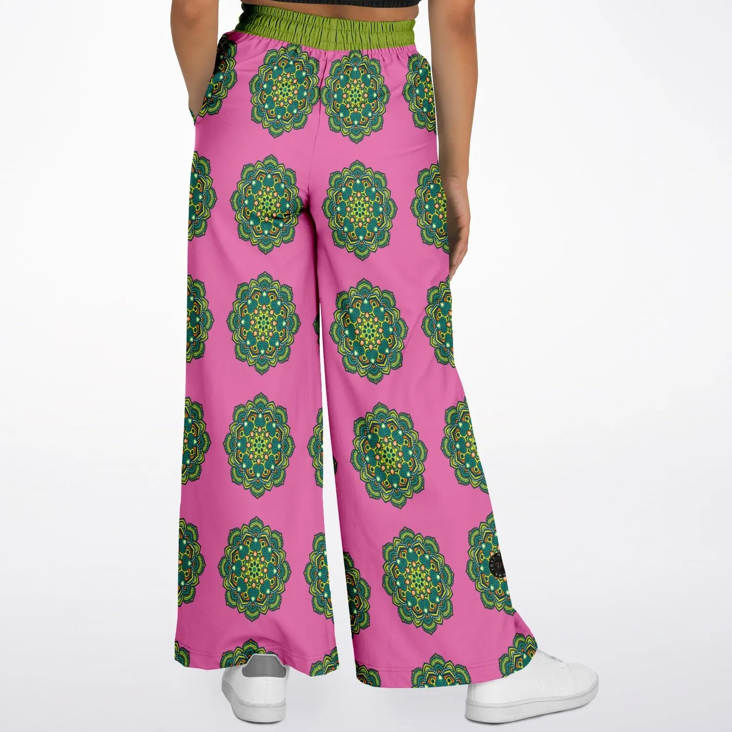 Jambalaya Pink Eco-Poly Stretchy Phat Bellbottoms