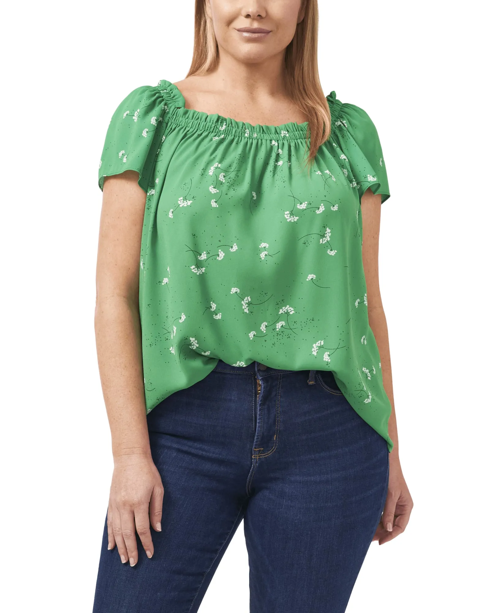 Marcie Smocked Blouse | 352-SOFT EMERALD