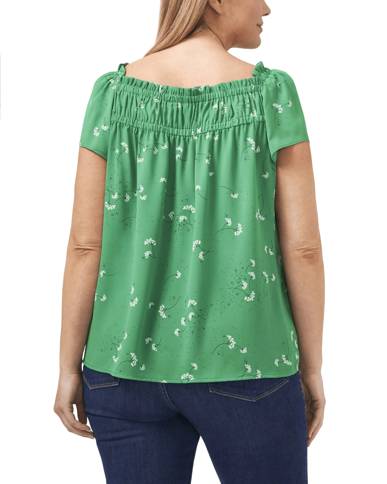 Marcie Smocked Blouse | 352-SOFT EMERALD