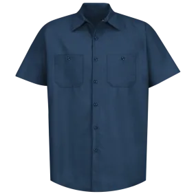 Men's Short Sleeve Industrial Work Shirt | Navy