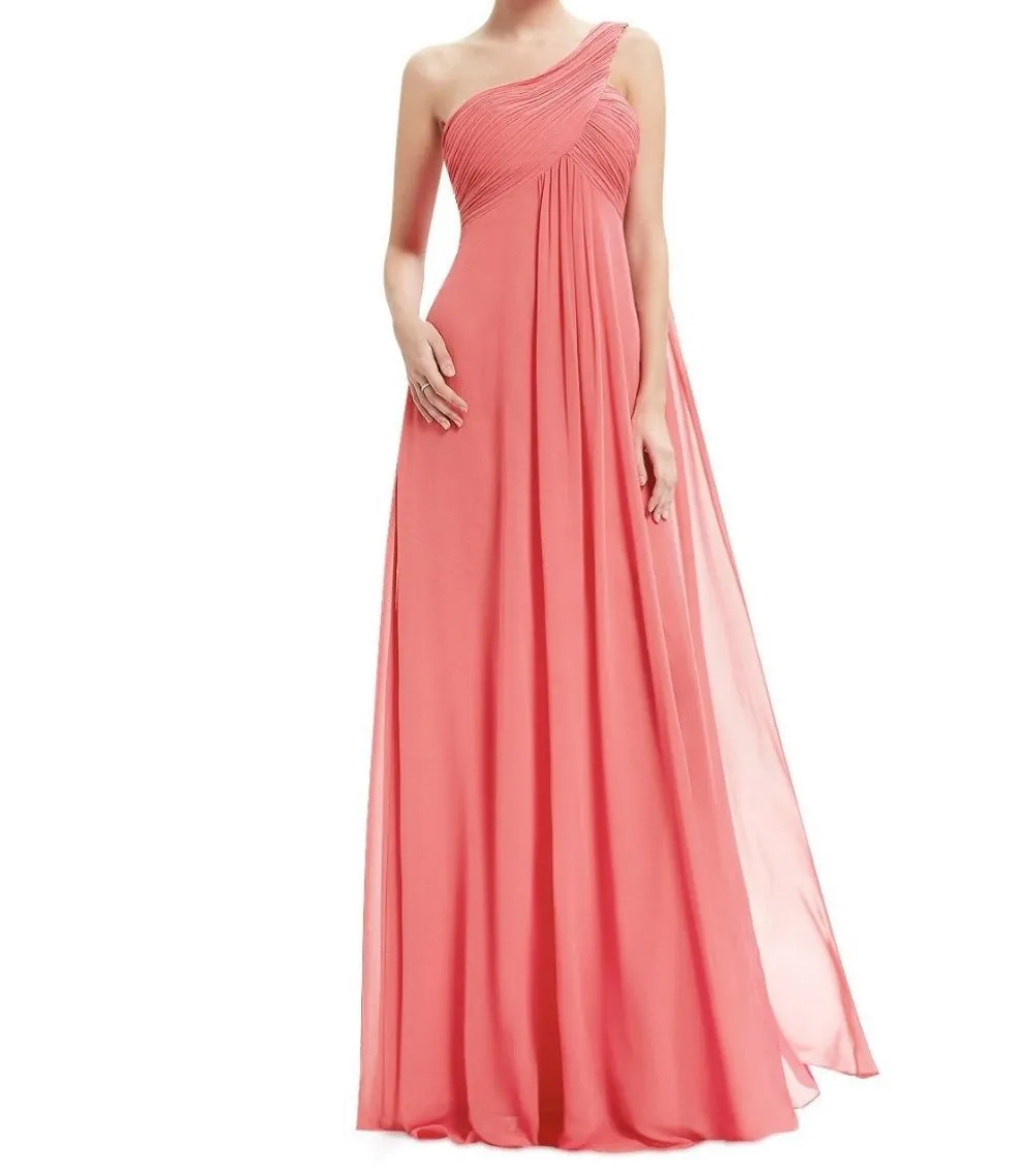 One Shoulder Chiffon Bridesmaids dress  At Bling Brides Bouquet Online Bridal Store