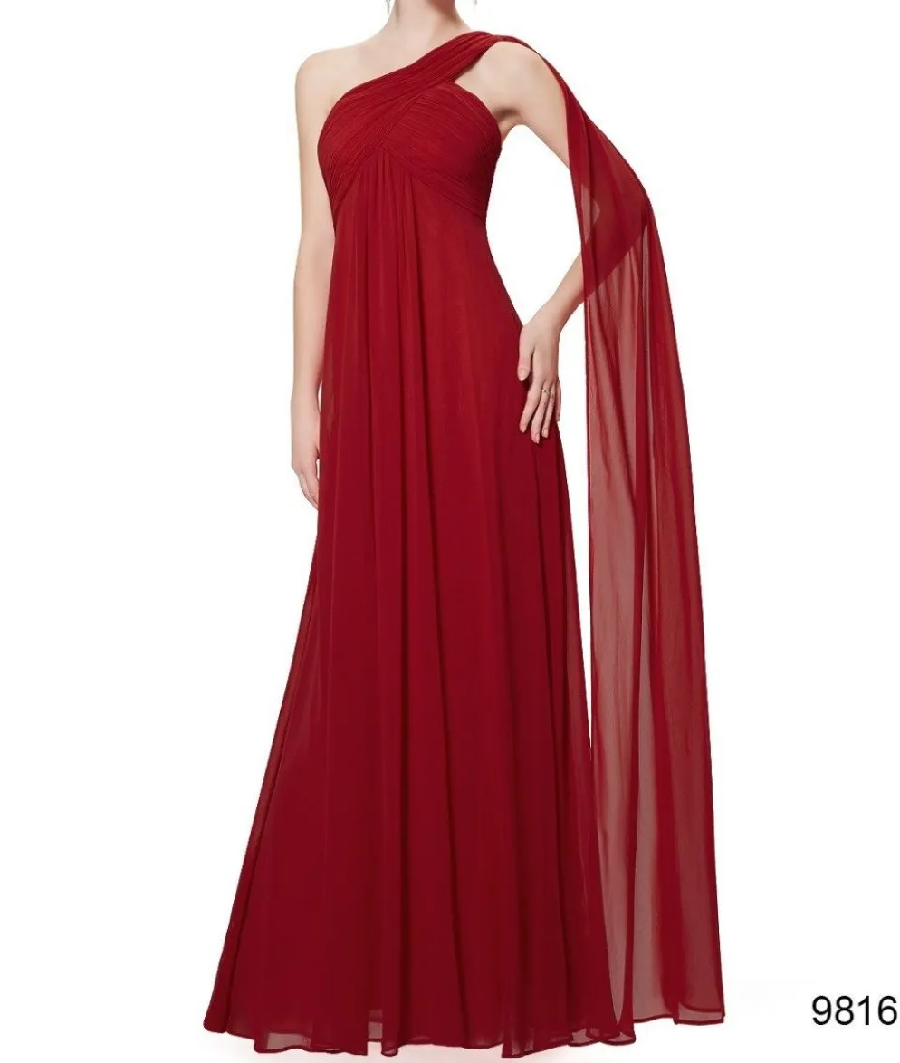 One Shoulder Chiffon Bridesmaids dress  At Bling Brides Bouquet Online Bridal Store