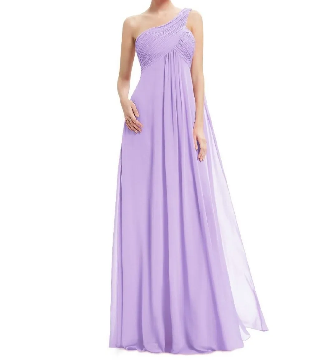 One Shoulder Chiffon Bridesmaids dress  At Bling Brides Bouquet Online Bridal Store