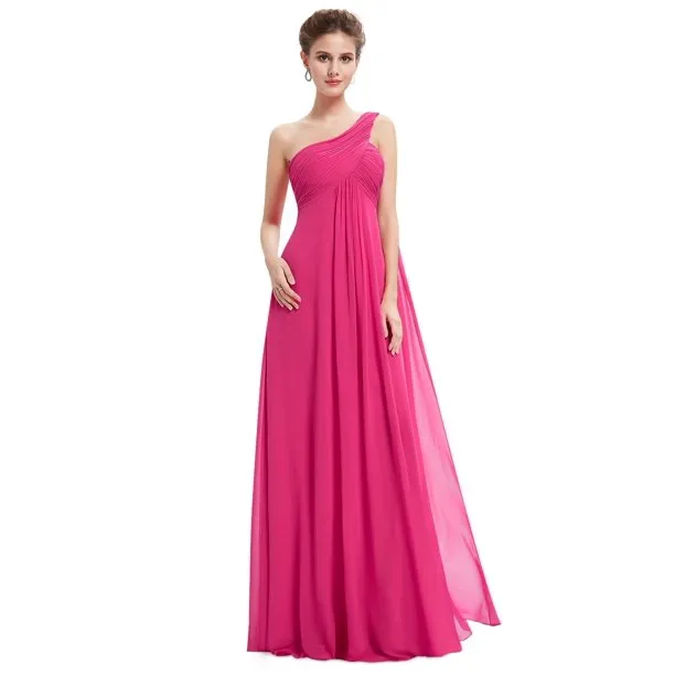 One Shoulder Chiffon Bridesmaids dress  At Bling Brides Bouquet Online Bridal Store