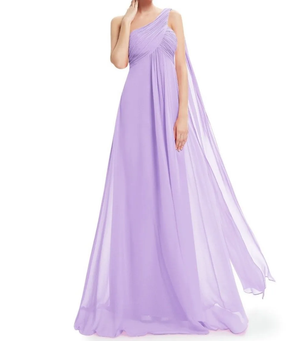 One Shoulder Chiffon Bridesmaids dress  At Bling Brides Bouquet Online Bridal Store