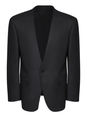 Tailored Wool Blend Black Jacket