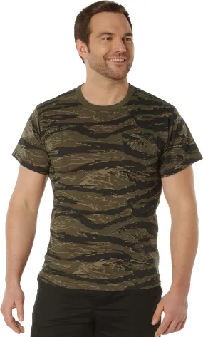 Tiger Stripe Camo Moisture Wicking Pocket T-Shirt