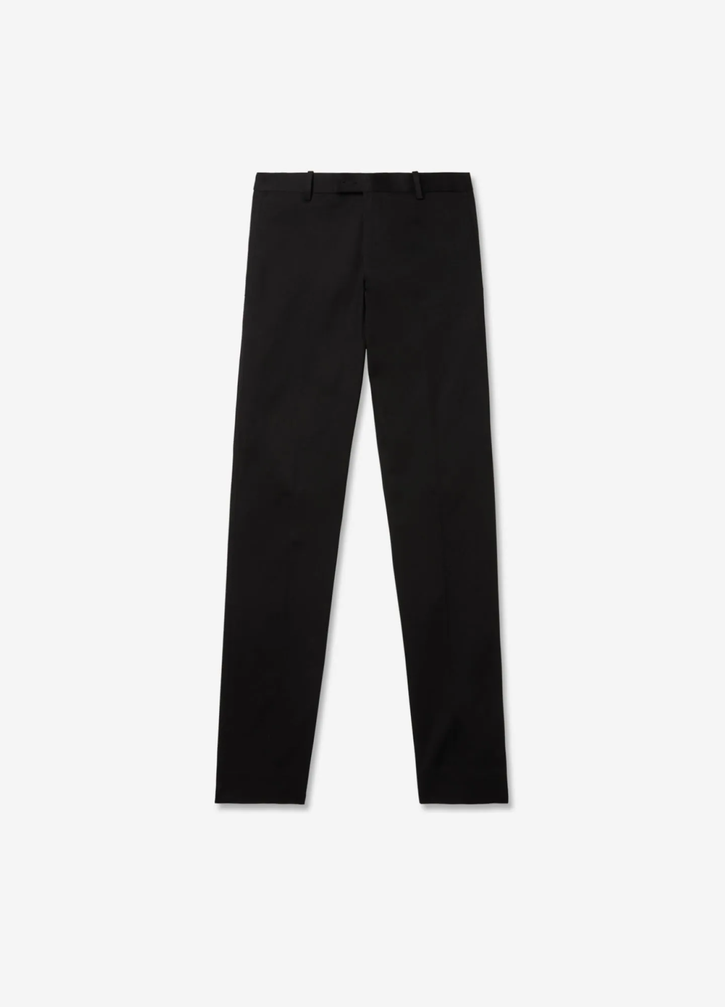 Twill Stretch Cotton Slim-Fit Tailored Pant Black