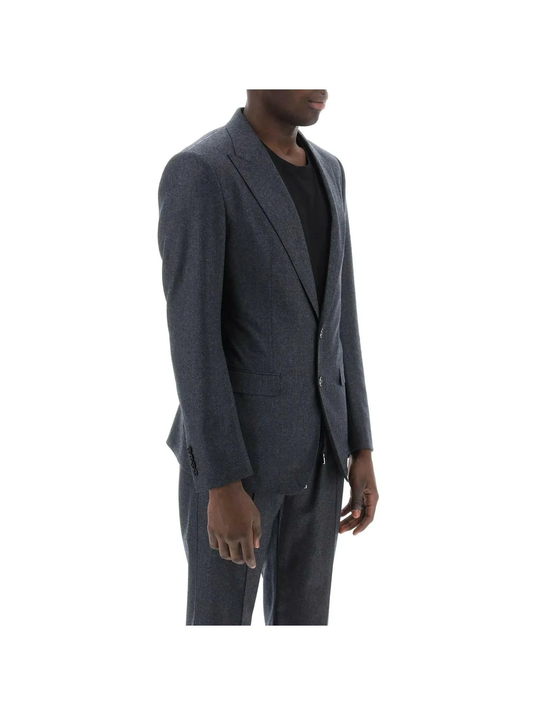 Two-Button Peak Lapel Blazer