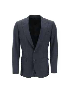 Two-Button Peak Lapel Blazer