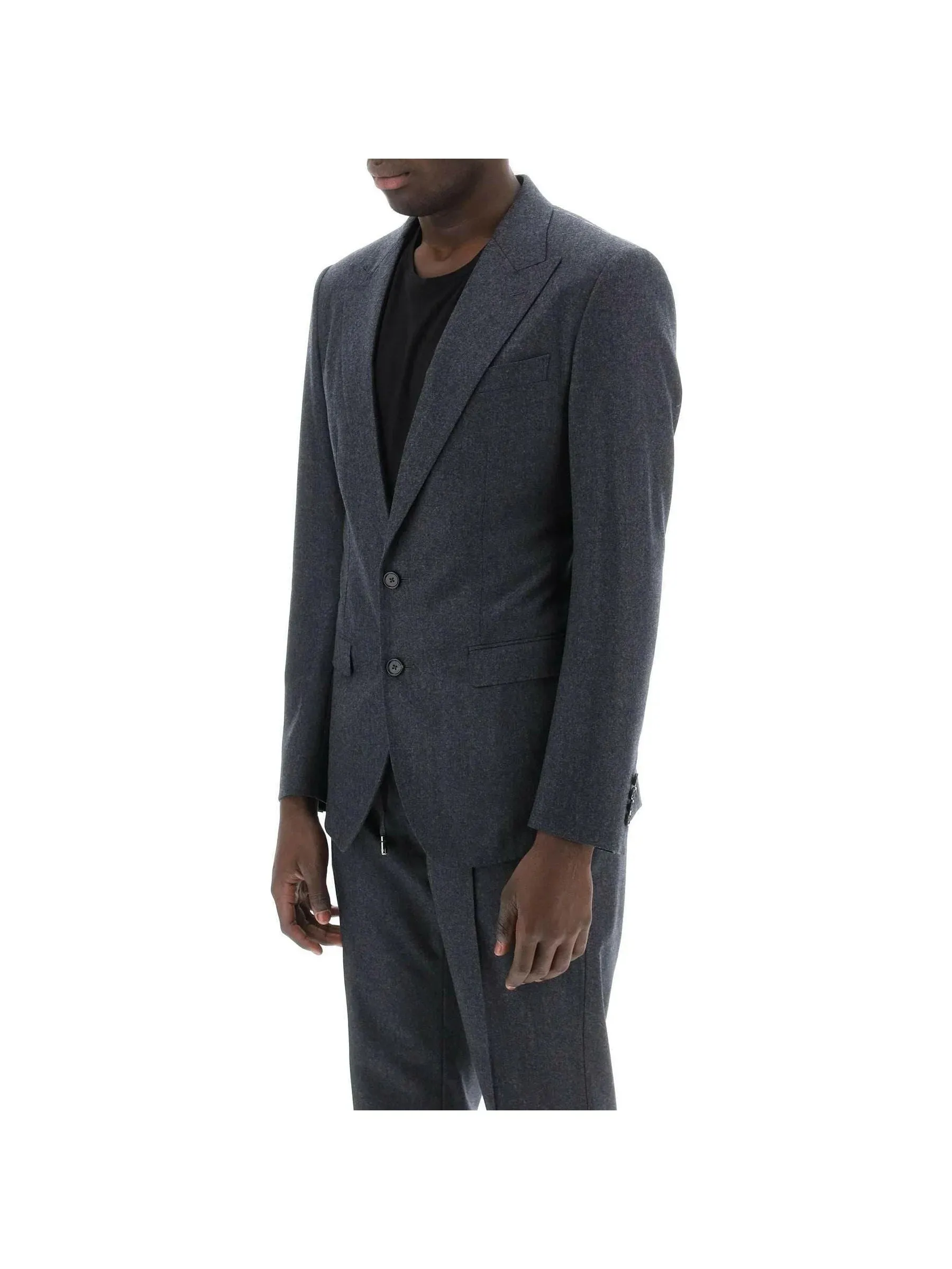 Two-Button Peak Lapel Blazer